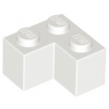 White Brick 2 x 2 Corner