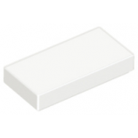 White Tile 1 x 2 with Groove