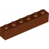 Reddish Brown Brick 1 x 6