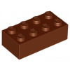Reddish Brown Brick 2 x 4