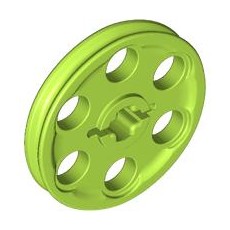 Lime Technic Wedge Belt Wheel (Pulley)