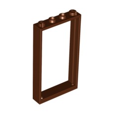 Reddish Brown Door, Frame 1 x 4 x 6 with 2 Holes on Top and Bottom
