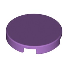 Medium Lavender Tile, Round 2 x 2 with Bottom Stud Holder