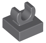 Dark Bluish Gray Tile, Modified 1 x 1 with Clip