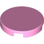 Bright Pink Tile, Round 2 x 2 with Bottom Stud Holder
