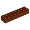 Reddish Brown Brick 2 x 8