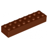 Reddish Brown Brick 2 x 8