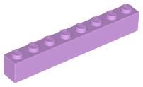 Medium Lavender Brick 1 x 8