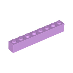 Medium Lavender Brick 1 x 8