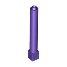 Dark Purple Support 1 x 1 x 6 Solid Pillar