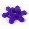 Dark Purple Plate, Round 2 x 2 with 6 Gear Teeth / Flower Petals
