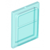 Trans-Light Blue Glass for Train Door with Lip on All Sides