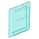 Trans-Light Blue Glass for Train Door with Lip on All Sides